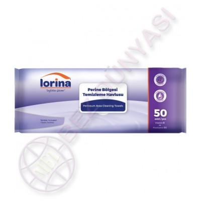 Lorina Perine ve Vücut Bölgesi Temizleme Havlusu 50 Li 10 Paket