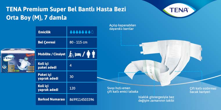 tena 7 damla belbantlı medıum bez dunyası